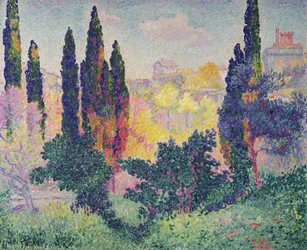 Sypressit Cagnesissa, 1908